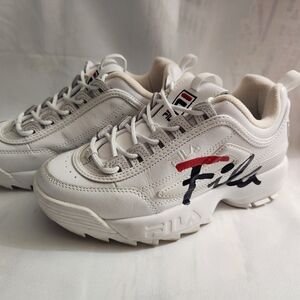Fila White Sneakers with Logo
